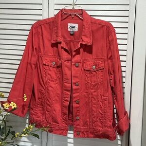Old Navy Vibrant Red Jean Jacket